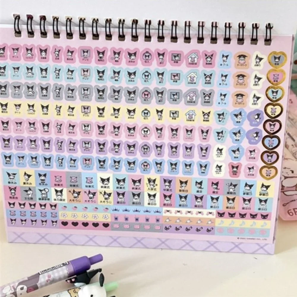 SANRIO KUROMI CALENDAR 2023 Desk or Wall Monthly Pages with Stickers